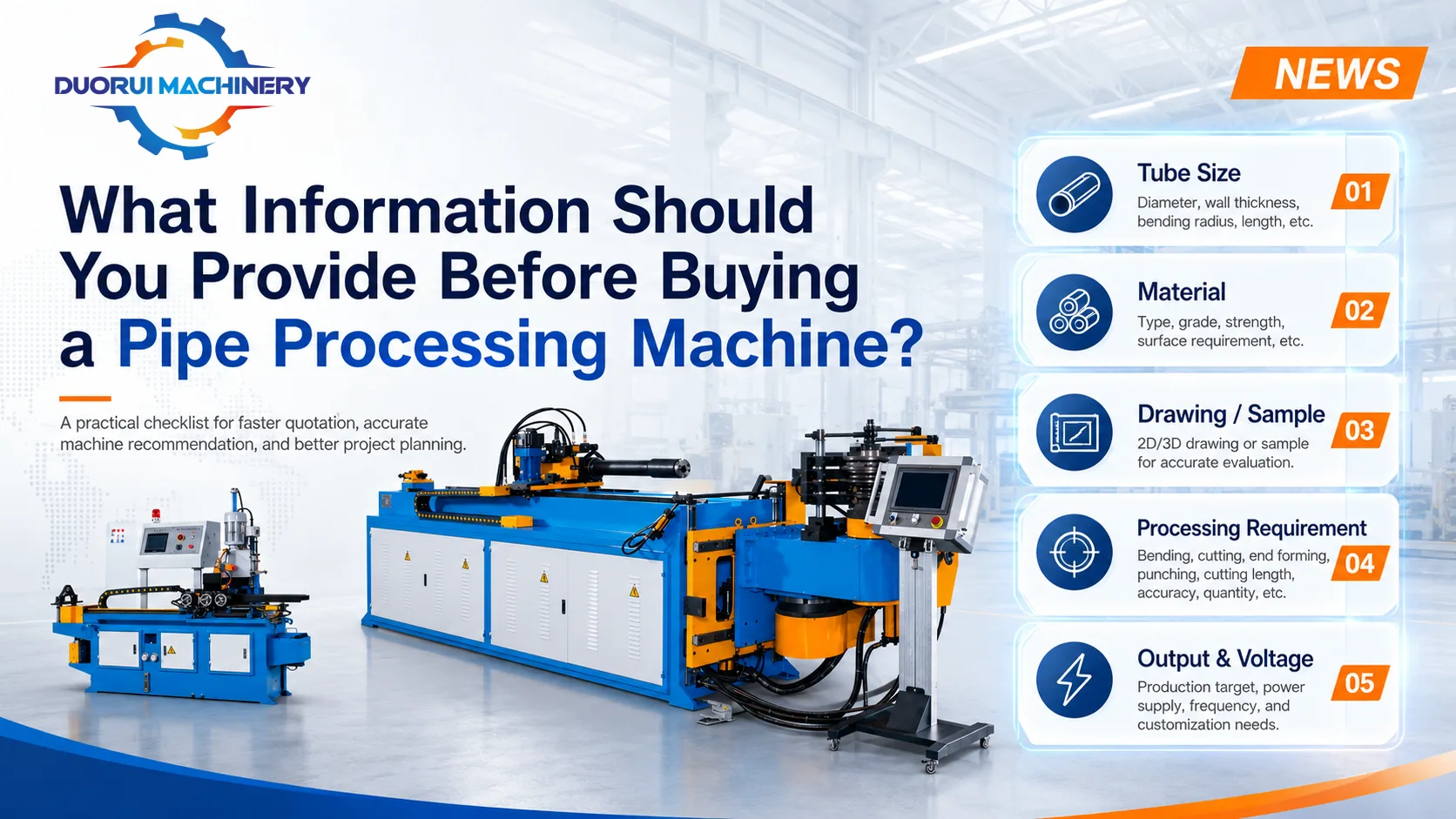 What Information Should You Provide Before Buying a Pipe Processing Machine?