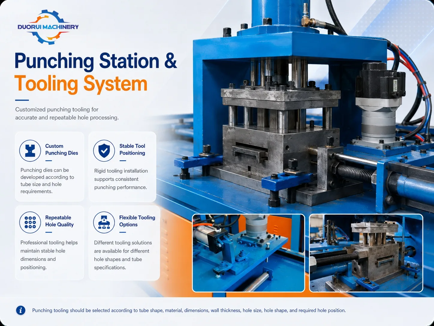 Automatic Pipe Punching Machine for Square and Rectangular Tubes