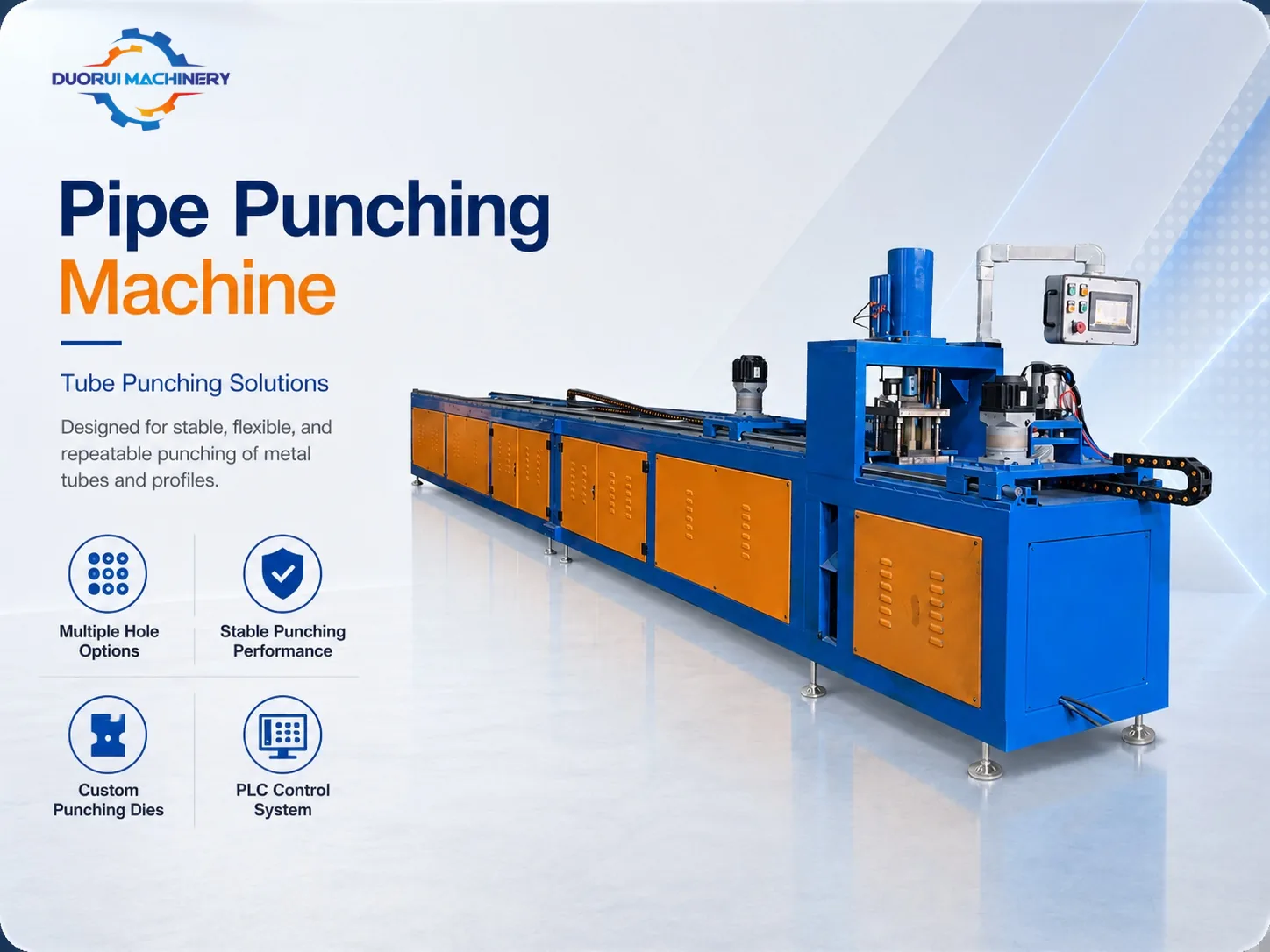 Automatic Pipe Punching Machine for Square and Rectangular Tubes